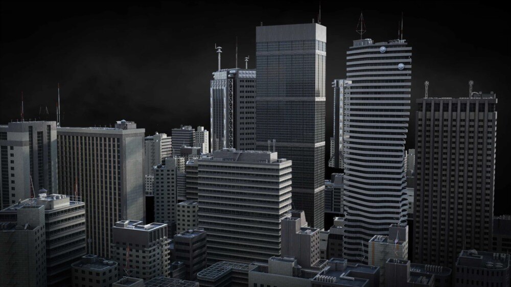 Neo Tokyo 未来都市3D资产包｜57个高精度赛博朋克建筑模型 - GFXHUB