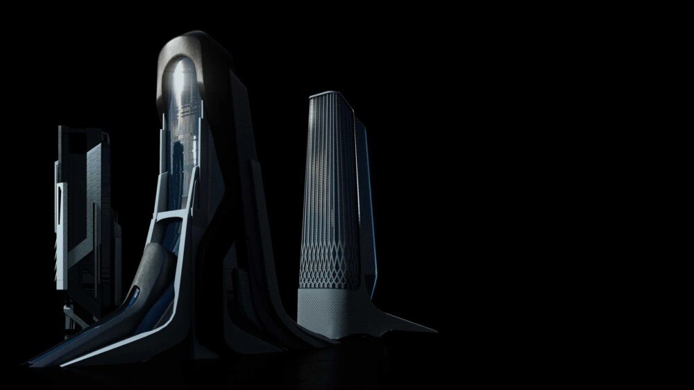 Utopia 未来乌托邦3D资产包｜31个异形建筑3D模型 - GFXHUB