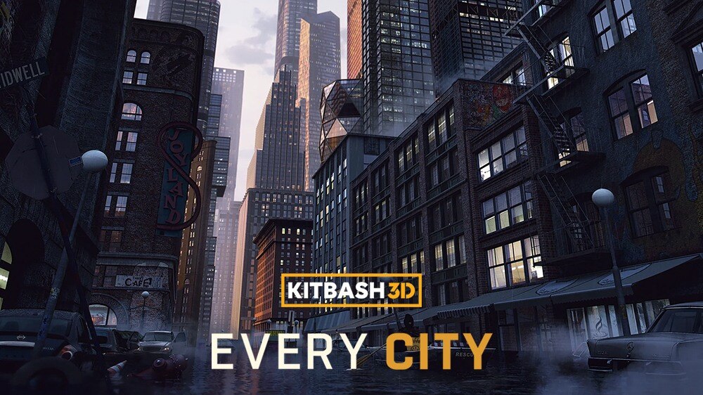Every City 现代通用城市3D资产包｜217个模块化建筑模型 - GFXHUB