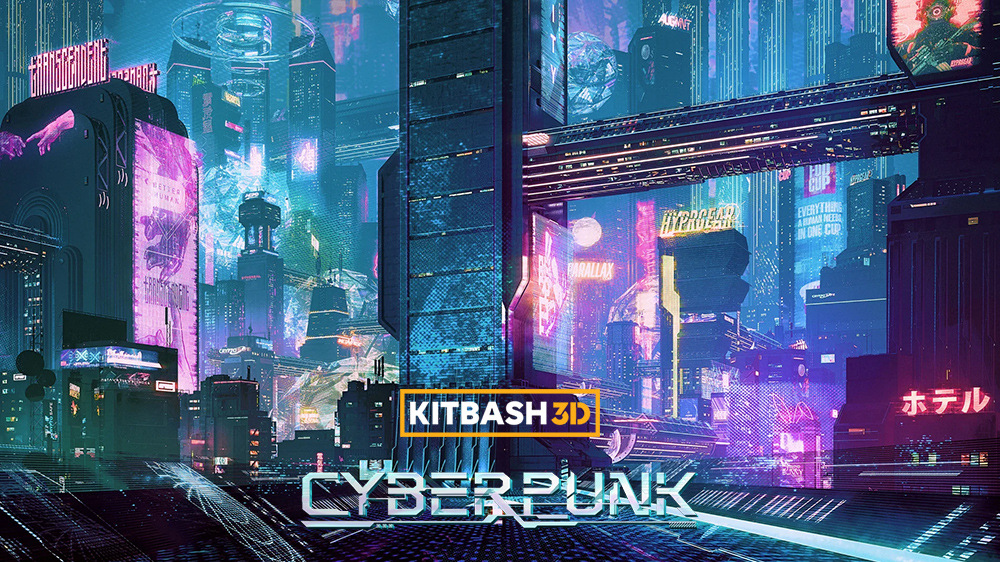 赛博朋克都市3D模型资产包 Kitbash3d – CyberPunk - GFXHUB