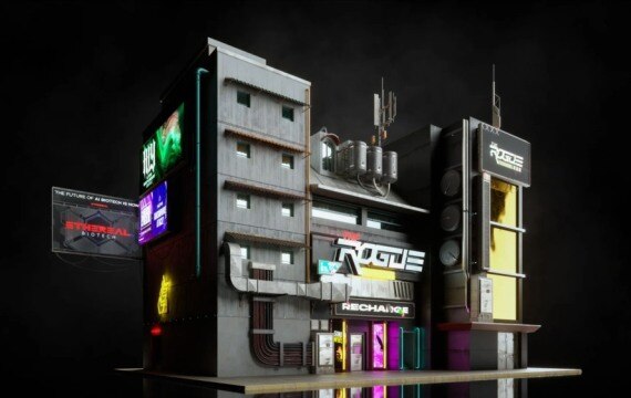 赛博朋克都市3D模型资产包 Kitbash3d – CyberPunk - GFXHUB