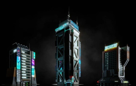 赛博朋克都市3D模型资产包 Kitbash3d – CyberPunk - GFXHUB