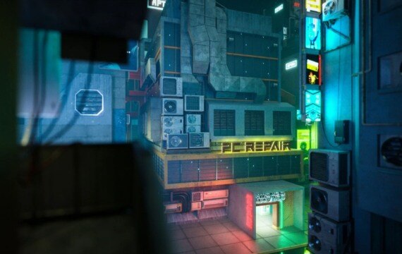 赛博朋克都市3D模型资产包 Kitbash3d – CyberPunk - GFXHUB
