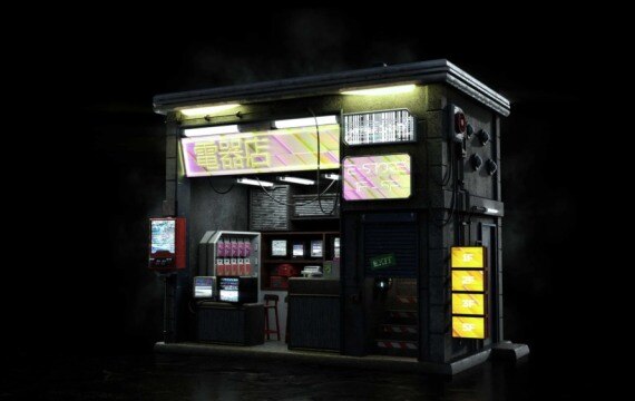 Cyber Streets 赛博朋克3D资产包｜114个未来都市建筑3D模型 · 全格式兼容 - GFXHUB