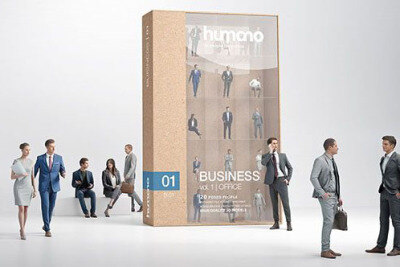 高精度办公商务人士3D模型 Humano 3D People Vol. 01 Business