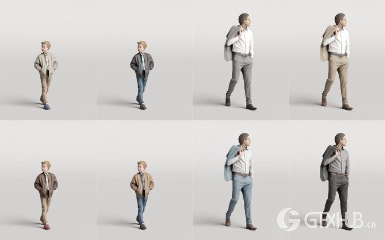 优雅的商务人士3D模型 Humano 3D People Vol. 03 Elegant
