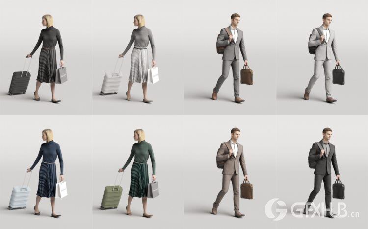 优雅的商务人士3D模型 Humano 3D People Vol. 03 Elegant