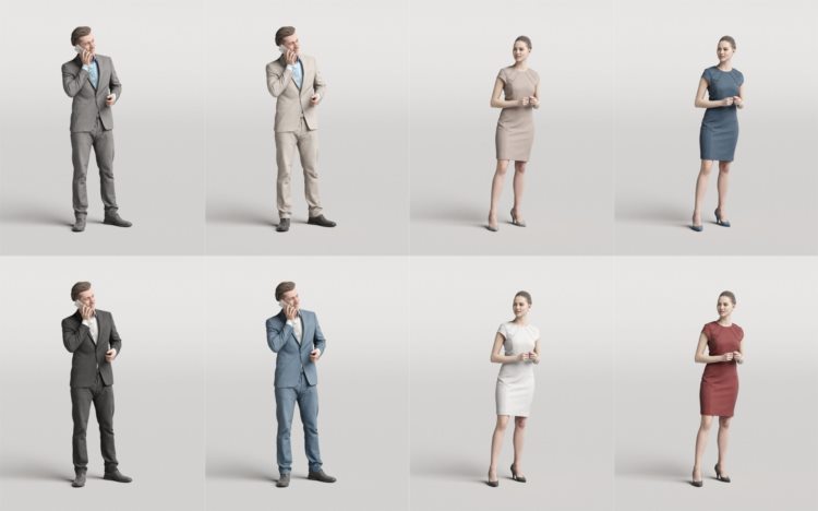 优雅的商务人士3D模型 Humano 3D People Vol. 03 Elegant