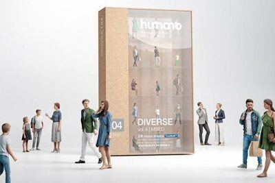 高精度休闲时尚人士3D模型 Humano 3D People Vol. 04 Diverse (MAX\SKP\C4D\RHINO\OBJ\FBX)