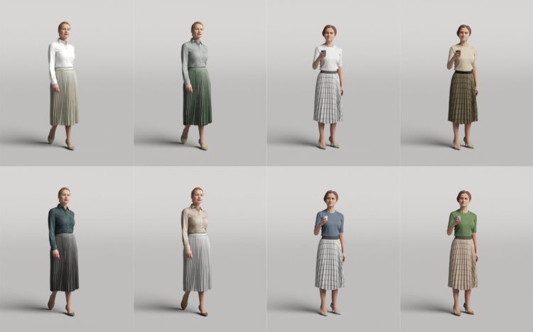 高精度休闲时尚人士3D模型 Humano 3D People Vol. 04 Diverse (MAXSKPC4DRHINOOBJFBX)