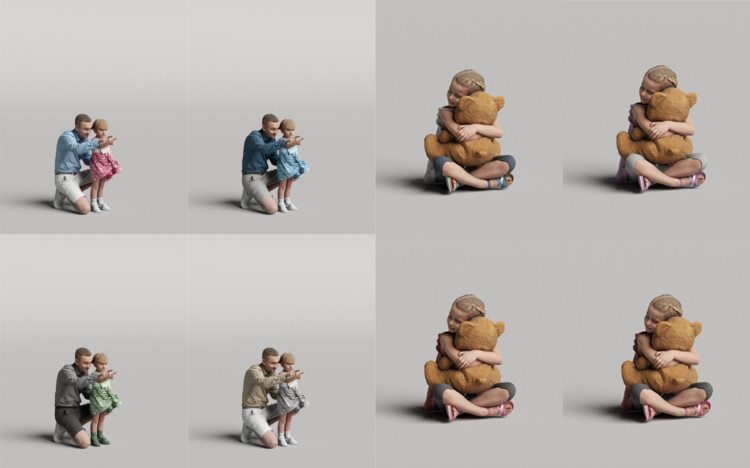 高精度休闲时尚人士3D模型 Humano 3D People Vol. 04 Diverse (MAXSKPC4DRHINOOBJFBX)
