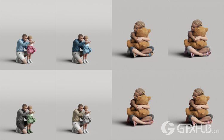 高精度休闲时尚人士3D模型 Humano 3D People Vol. 04 Diverse (MAXSKPC4DRHINOOBJFBX)