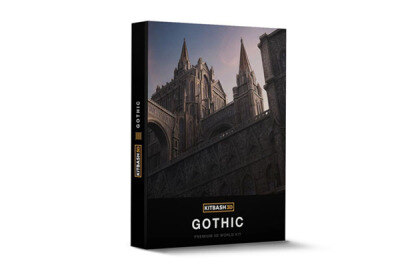 哥特建筑3D模型 Kitbash3D – Gothic (MA\OBJ\FBX)