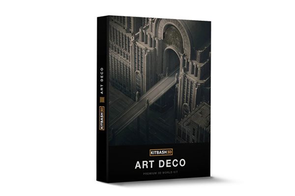 欧洲建筑博物馆剧院政府大楼3D模型 Kitbash3D - Art Deco (MAOBJFBX)