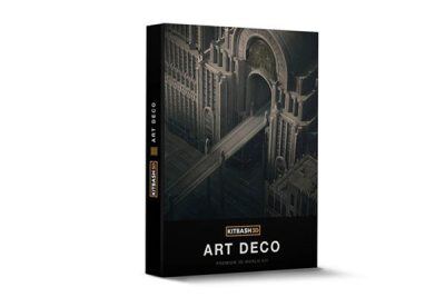 欧洲建筑博物馆剧院政府大楼3D模型 Kitbash3D – Art Deco (MA\OBJ\FBX)