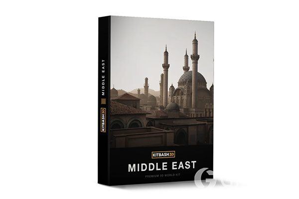 中东建筑场景3D模型 Kitbash3D - Middle East (MAOBJFBX)