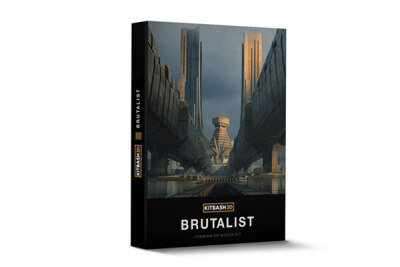 现代化城市纪念碑塔楼3D模型 Kitbash3d – Brutalist（MA/MAX/C4D/BLEND/OBJ/FBX式）