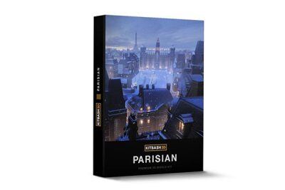 巴黎罗马伦敦风格建筑3D模型 KitBash3D – Parisian (OBJ/FBX/MA/MAX)