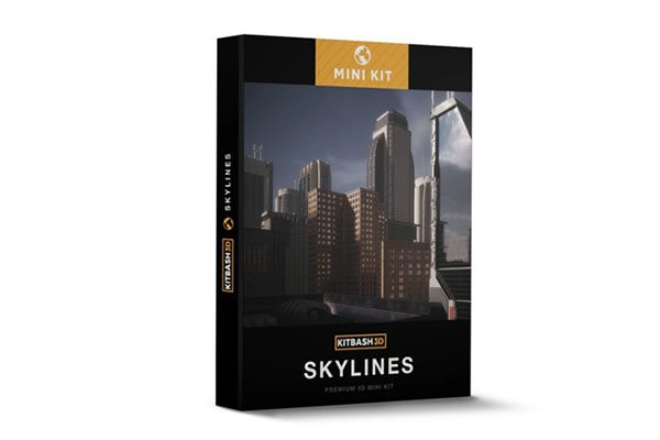 现代高楼大厦3D模型 KitBash3D - Mini Kit Skylines (MAX/OBJ/FBX/MTL)