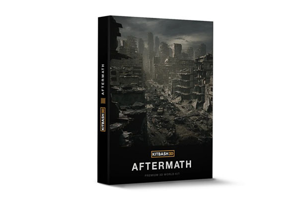 战后废墟建筑3D模型 KitBash3D - Aftermath (OBJ/FBX/MAX/MTL)