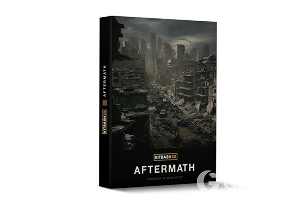 战后废墟建筑3D模型 KitBash3D - Aftermath (OBJ/FBX/MAX/MTL)