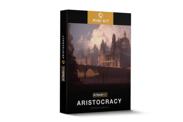 巴黎维多利亚贵族楼房建筑3D模型 KitBash3D – Mini Kit Aristocracy (MAXOBJFBXMTL)