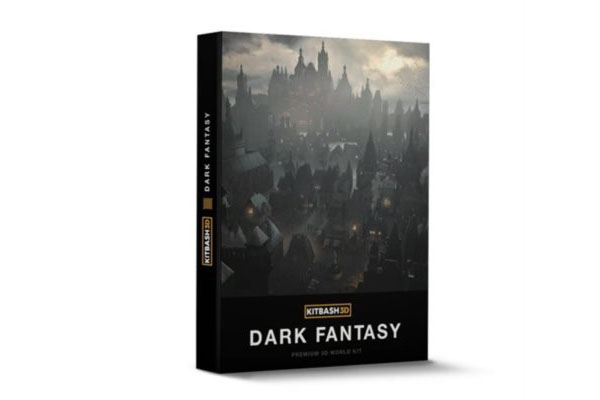 黑暗城堡建筑楼房3D模型 KitBash3D – Dark Fantasy (OBJFBXMAX)