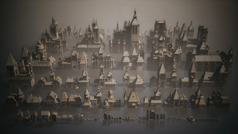 黑暗城堡建筑楼房3D模型 KitBash3D – Dark Fantasy (OBJFBXMAX)