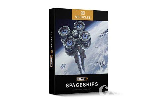 太空飞船3D模型 KitBash3D - Veh Spaceships (MAXFBXOBJ)