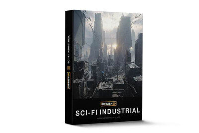 未来高科技科幻建筑3D模型 Kitbash3D – Sci-Fi Industrial (OBJ/FBX/MAX)
