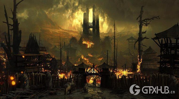 原始营地堡垒茅草屋 Kitbash3D - Savage (MAXFBXOBJ)