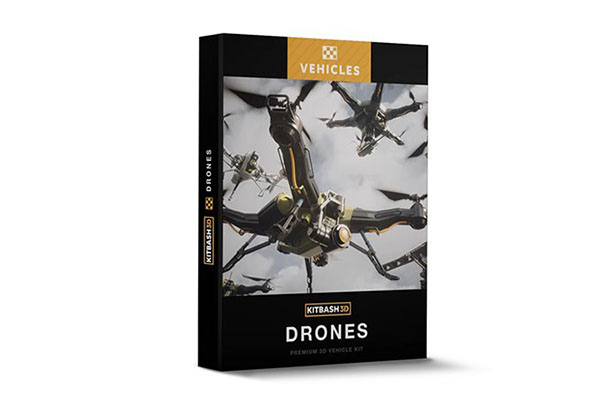 无人机3D模型 Kitbash3D – Veh Drones (MAXOBJFBXC4D)