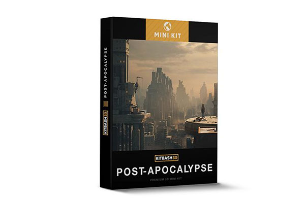 废墟建筑垃圾场基础设施 Kitbash3D - Mini Kit Post-Apocalypse(MAMAXFBXOBJ)