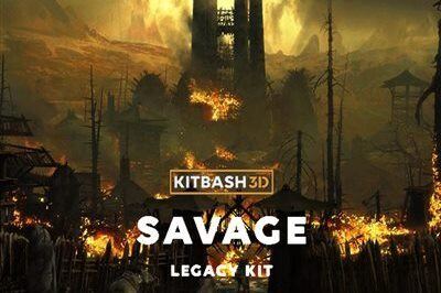 原始营地堡垒茅草屋荒野建筑3D模型 Kitbash3D – Savage (MAX\FBX\OBJ)