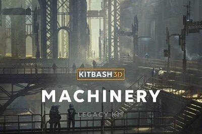 工业环境内部生产线压力容器化学反应器 Kitbash3D – Props Machinery (MAX\OBJ\FBX)