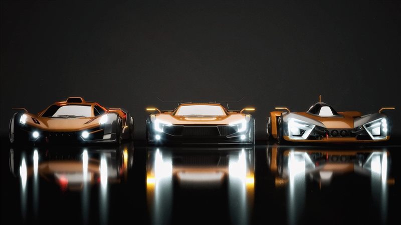 超级跑车3D模型 Kitbash3D - Veh Supercars (MAMAXC4DBLENDFBXOBJ)