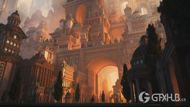 市政广场新古典幻想城市3D模型 Kitbash3D - Colonial (MAMAXC4DBLENDFBXOBJ)