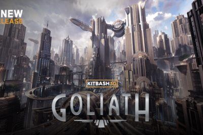 未来大都市石材大厦3D模型 Kitbash3D – Goliath (MAX\C4D\BLEND\FBX\OBJ)
