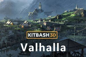 维京人小屋宴会厅仪式场所船只和军械库3D模型 Kitbash3D – Valhalla (MAX\OBJ\FBX)