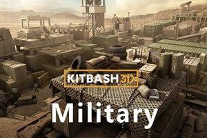 军事设施战场武器3D模型 KitBash3D – Military Outpost (MAX\FBX\OBJ)