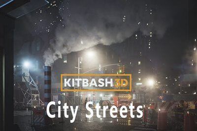 城市街道基础设施3D模型 Kitbash3D – City Streets (C4D\OBJ\FBX)