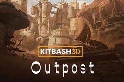 堡垒寺庙车间和防空洞3D模型 Kitbash3D – Outpost （MAX\OBJ\FBX）