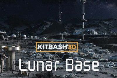 月球基地3D模型 Kitbash3D – Lunar Base (OBJ\FBX\Blender\Houdini)