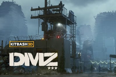 铁丝网屏障工地设施补给站城市农场 Kitbash3D - DMZ (OBJFBXHoudiniBlender)