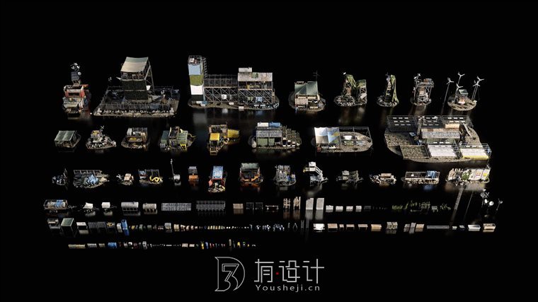 铁丝网屏障工地设施补给站城市农场 Kitbash3D - DMZ (OBJFBXHoudiniBlender)