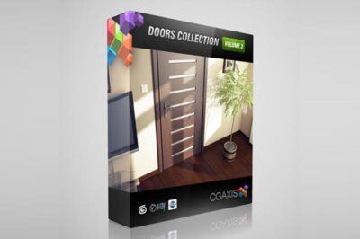 CGAxis第3卷门3D模型 CGAxis Models Volume 3 Doors