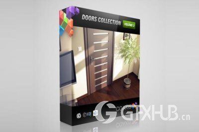 CGAxis第3卷门3D模型 CGAxis Models Volume 3 Doors