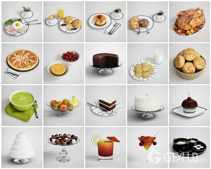 CGAxis第8卷食品3D模型 CGAxis Models Volume 8 Food