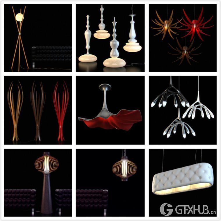 CGAxis第9卷灯具3D模型 CGAxis Models Volume 9 Lighting