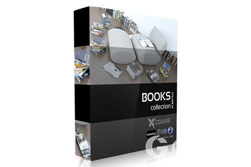 CGAxis第23卷书籍杂志3D模型 CGAxis Models Volume 23 Books
